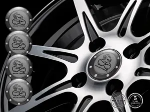 Decals on Wheels Style Racing Domed Stickers